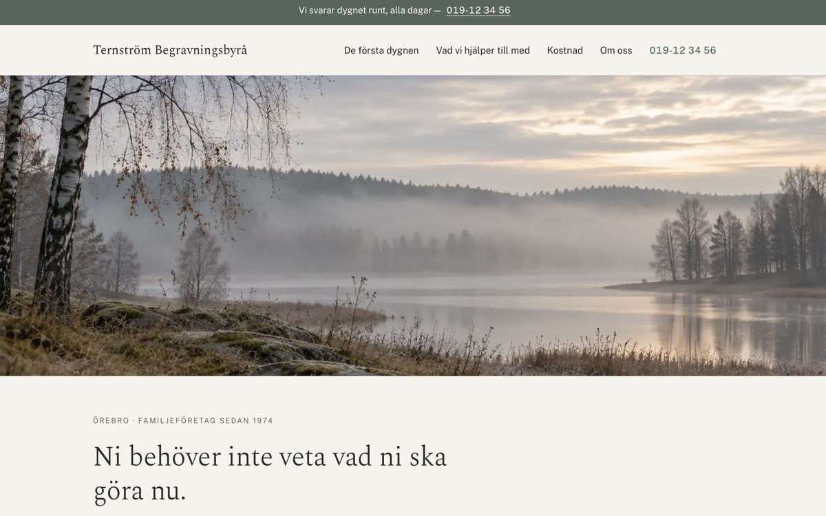 Designkonceptet Ternstr&ouml;m Begravningsbyr&aring;