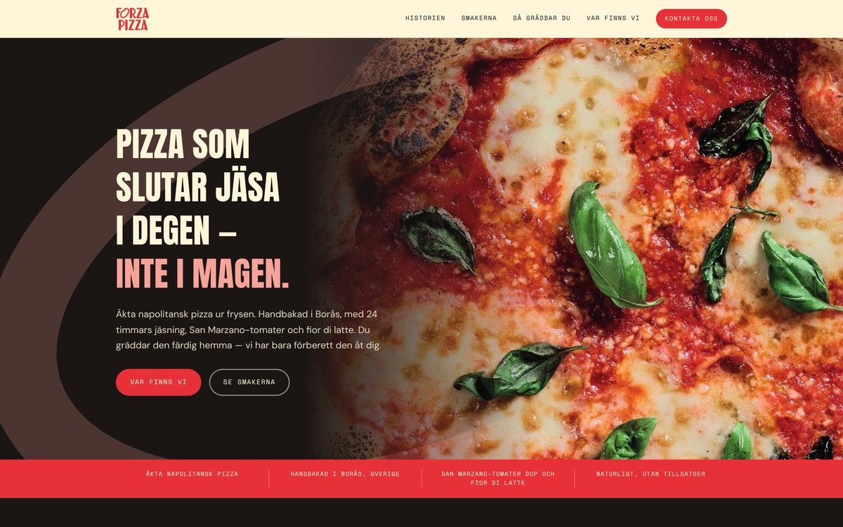 Forza Pizza &mdash; startsidan p&aring; forzapizza.se